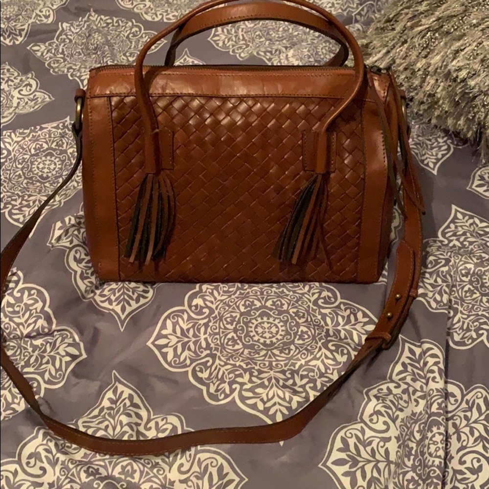 Noonday Monterey leather bag made in India
